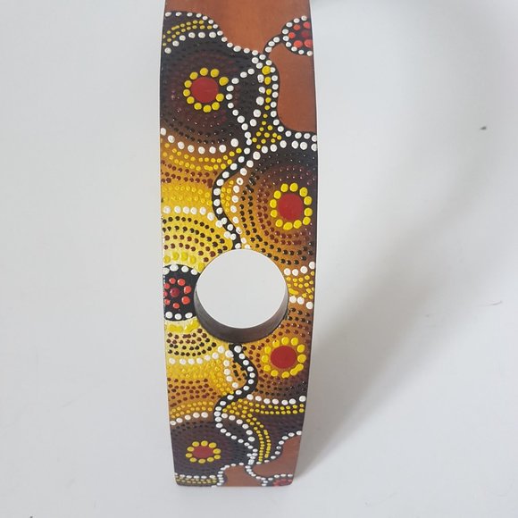 Australia Wood Bottle Holder Souvenir Folk Art Hand Painted - Picture 13 of 13